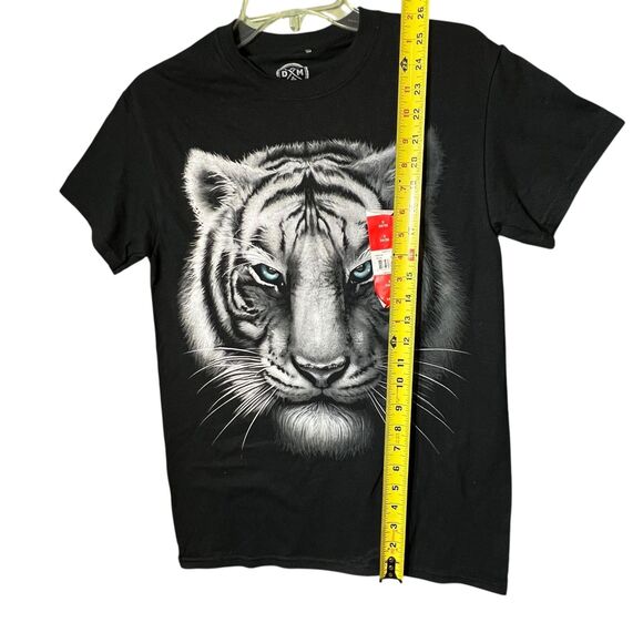 DXM Shirt Women's Small Black White Tiger Graphic Tee T-Shirt It's About The Art - Picture 7 of 8